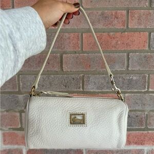 Dooney & Bourke White Barrel Bag Pebbled Leather